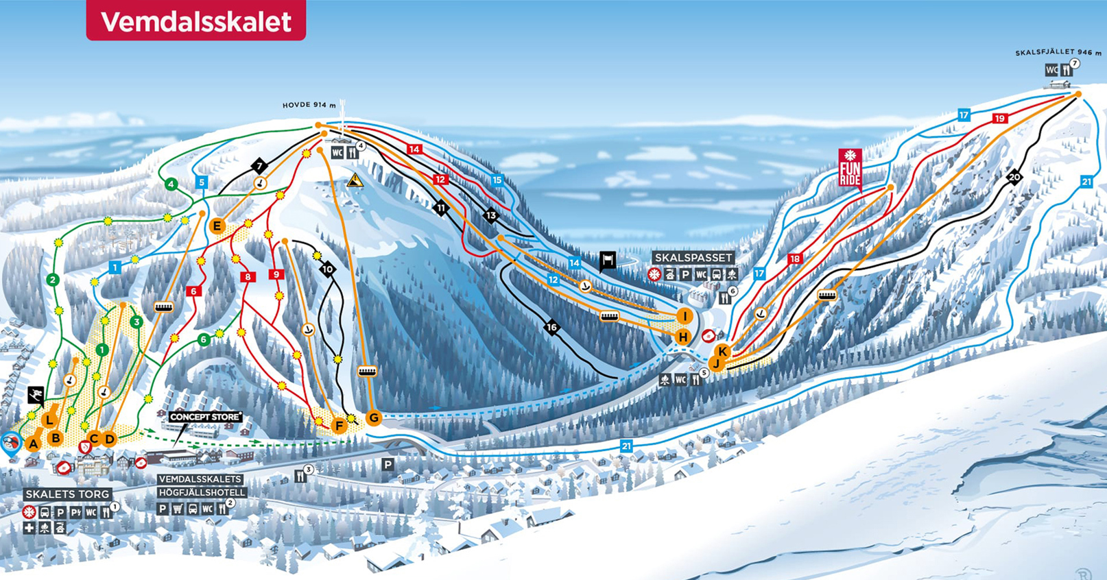 Vemdalen Resized Piste Map