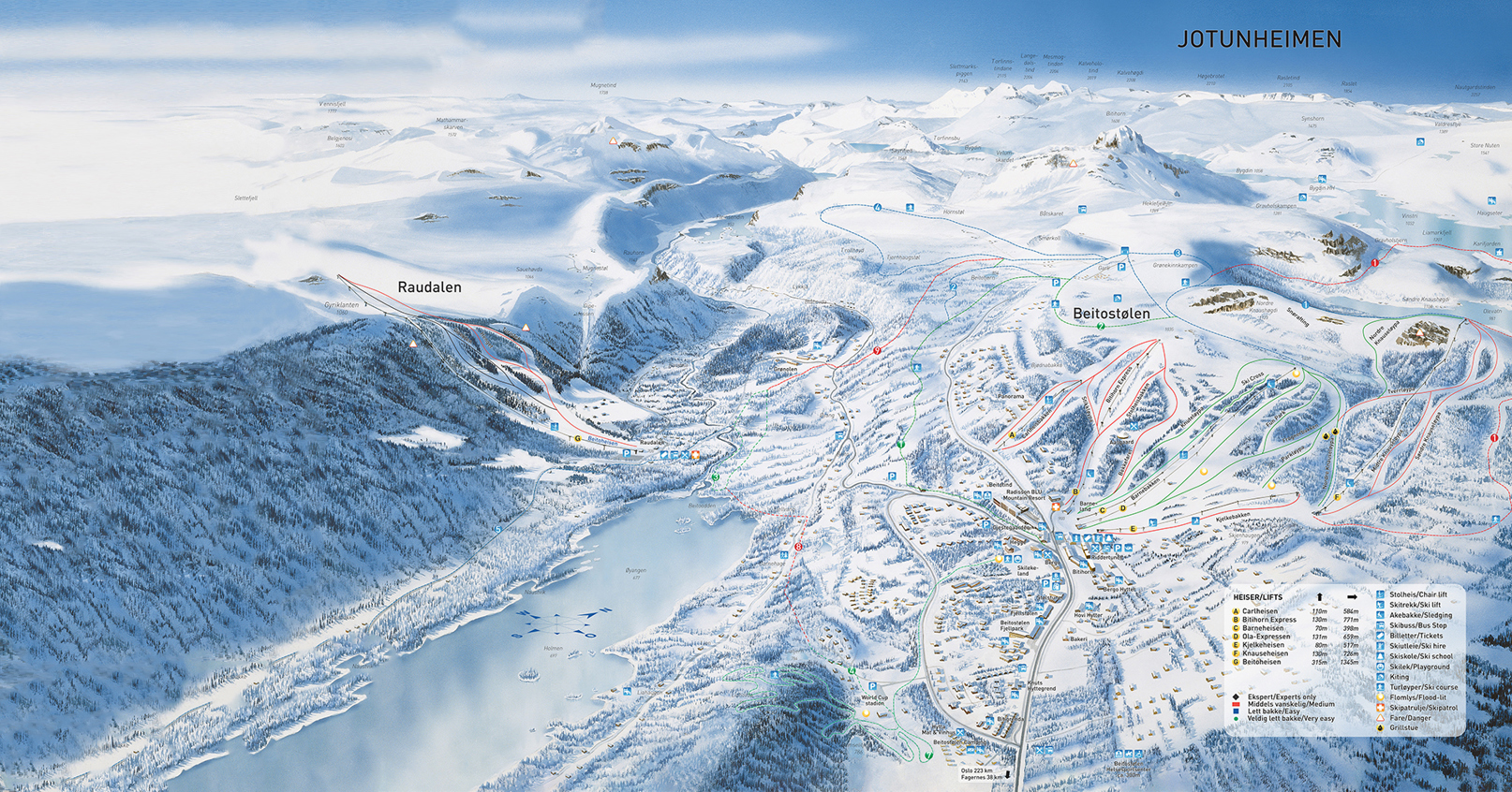 Beitostolen Resized Piste Map